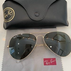 POLARIZED RayBan Aviators large size 62